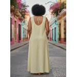 Robe longue jaune clair 2