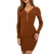 Robe pull zip marron
