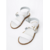 Sandales blanches en cuir