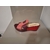 Sandales en cuir compensée Maria rouge