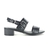 Sandales en cuir noir avec petit tlon