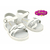 Sandales en cuir blanc et doré