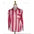 Chemise avec rayures verticales roses et blanches