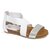 Sandale en cuir blanche avec elastique