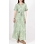 Robe longue à rayures verte