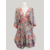 ROBE évasé imprimée rose 2
