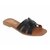 Tong en cuir  noir