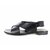 Sandales plates noires en cuir 2
