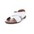 Sandales plates blanches en cuir 3