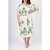ROBE CHEMISE BLANC ET VERT