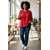 Blouse rouge grande taille