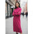 Robe pull col roulé style officier rose (1)