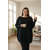 Pull oversize noir GRANDE TAILLE