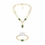 Parure acier inoxydable strass vert