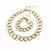 Parure collier et bracelet large acier