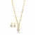 Parure en acier inoxydable collier et boucle d'oreilles