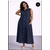 Robe en jean grande taille sans manche