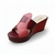 Sandales compensées en cuir rouge italie 2