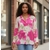 Chemise imprimée floral rose 2