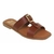Mules plates en cuir marron