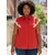 CHEMISE ROUGE AVEC BRODERIE GRANDE TAILLE 4