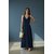 Robe longue bleu