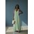 Robe longue évasé verte