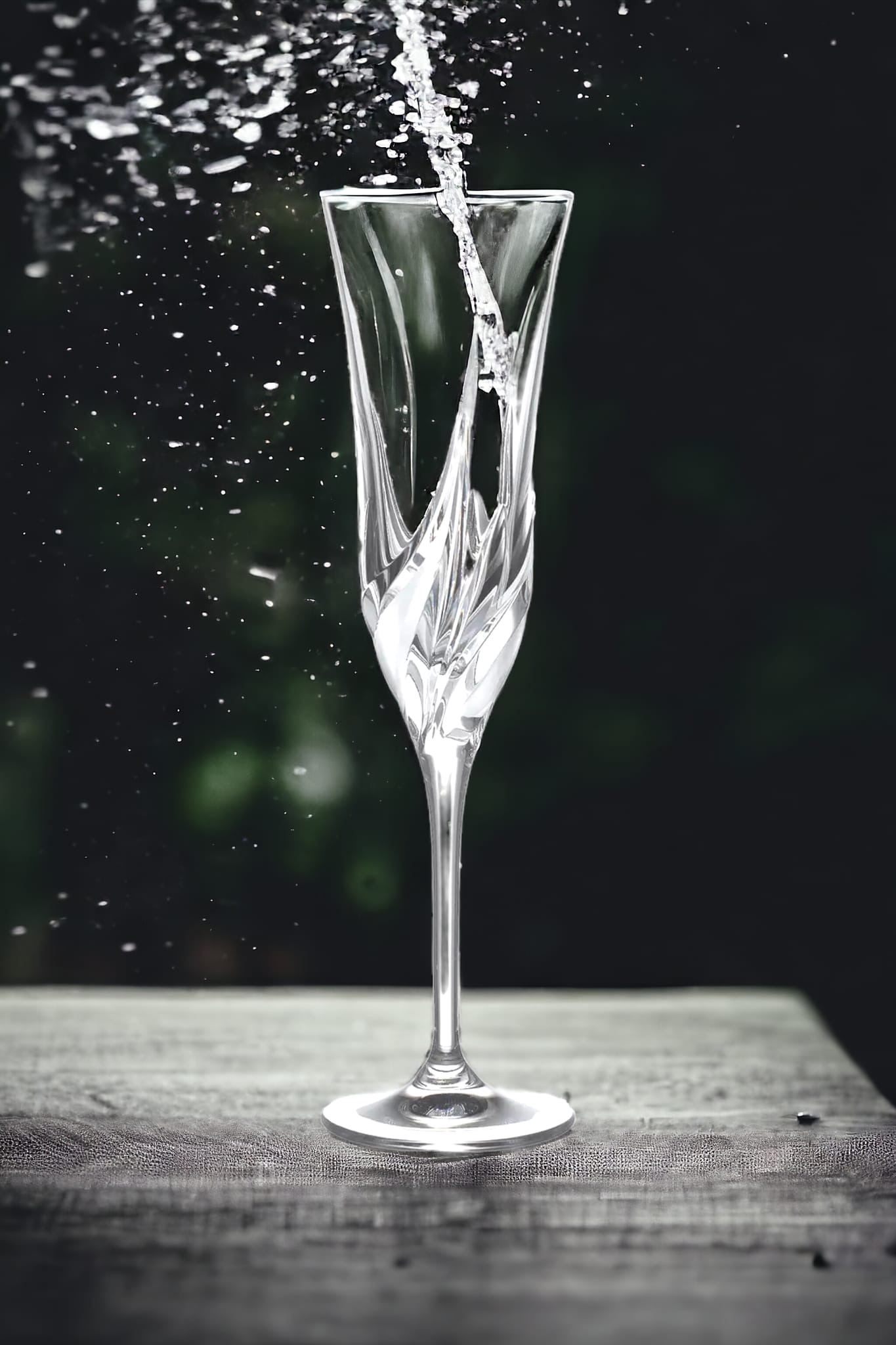 2 Flûtes à Champagne en cristal Cetone