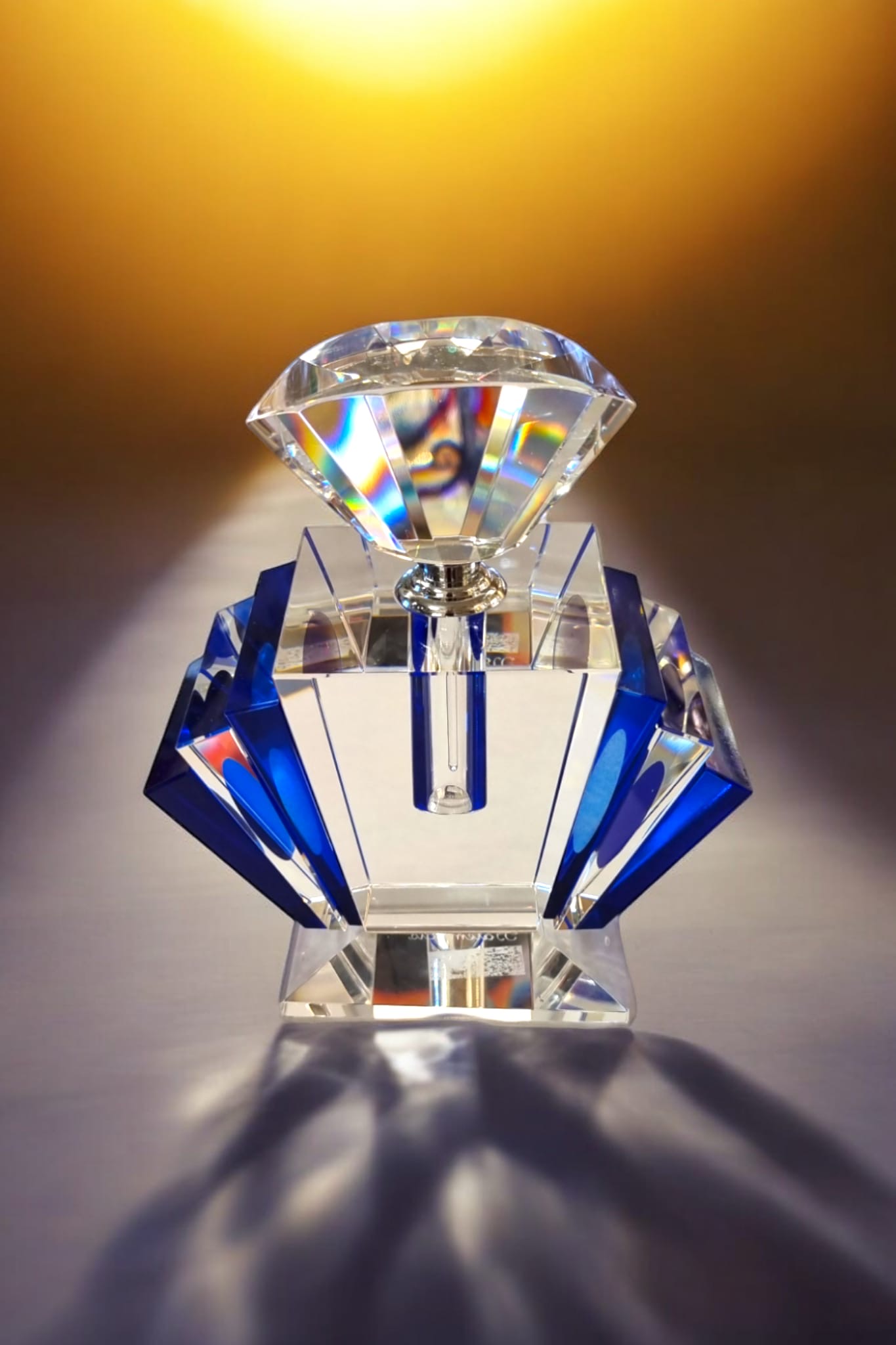Flacon en cristal bicolore