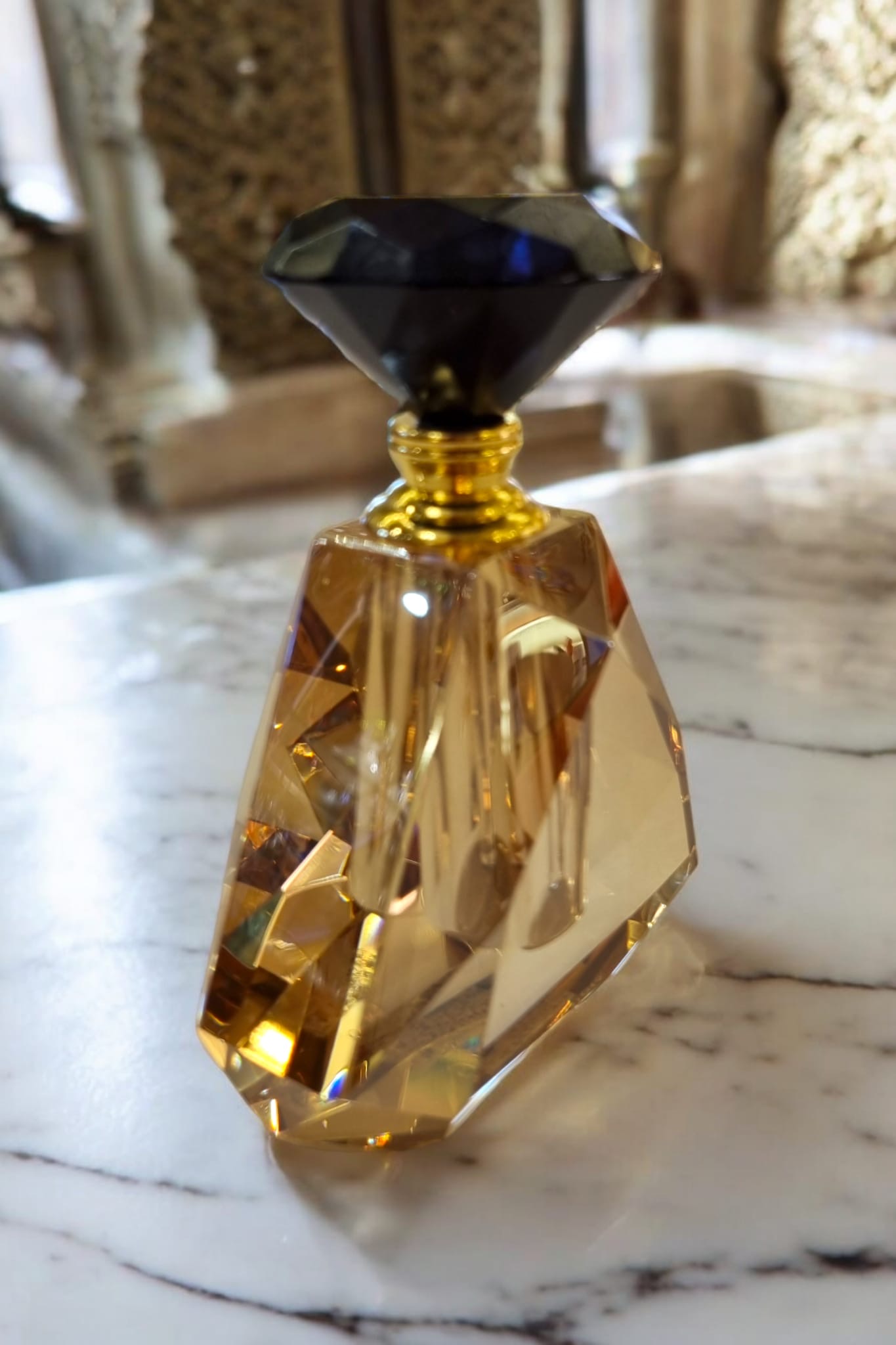 Flacon en cristal bicolore