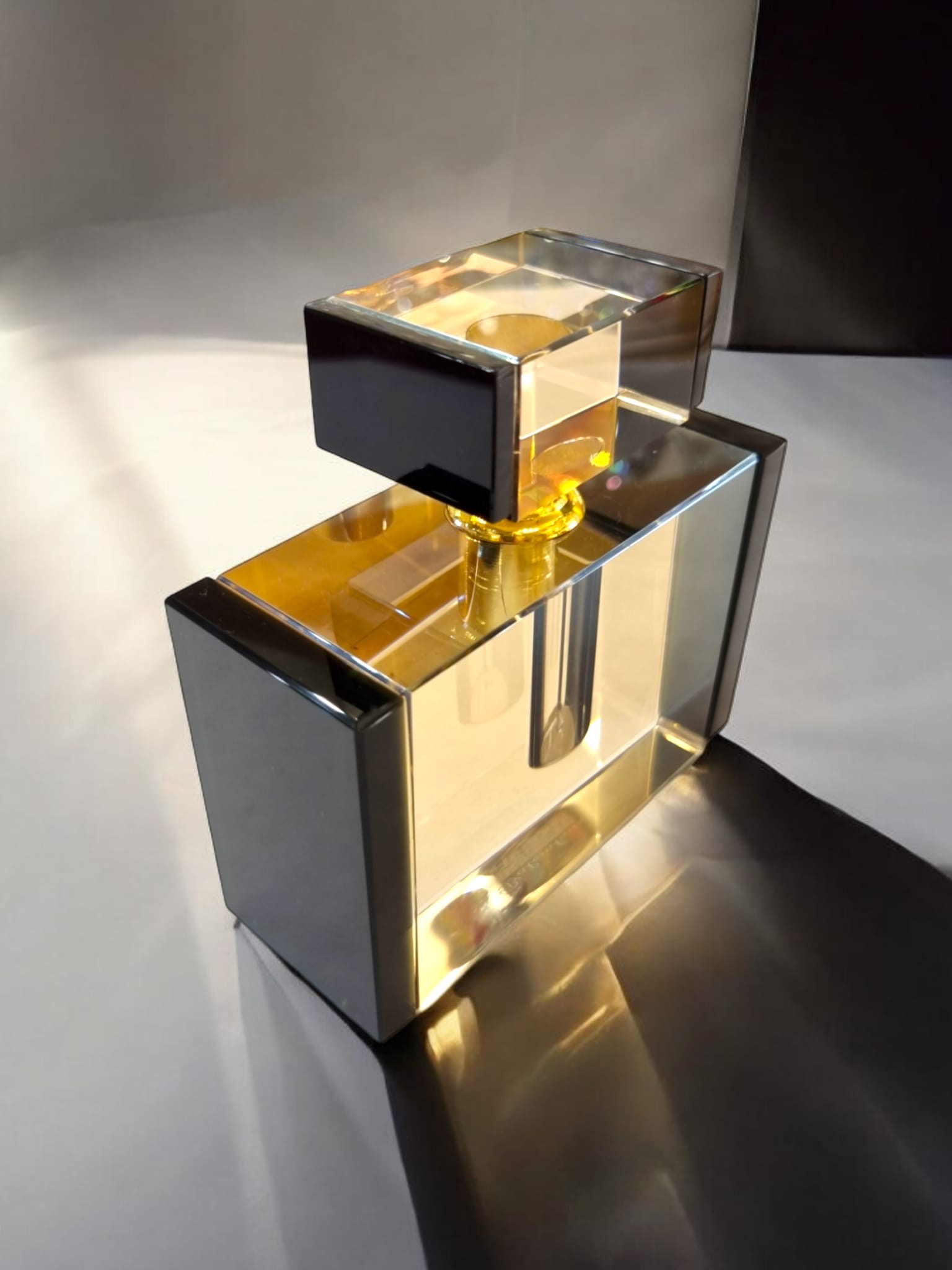 Flacon en cristal bicolore