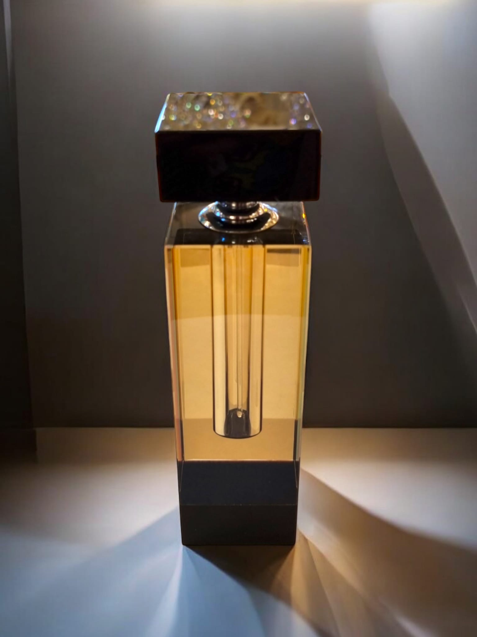 Flacon en cristal bicolore