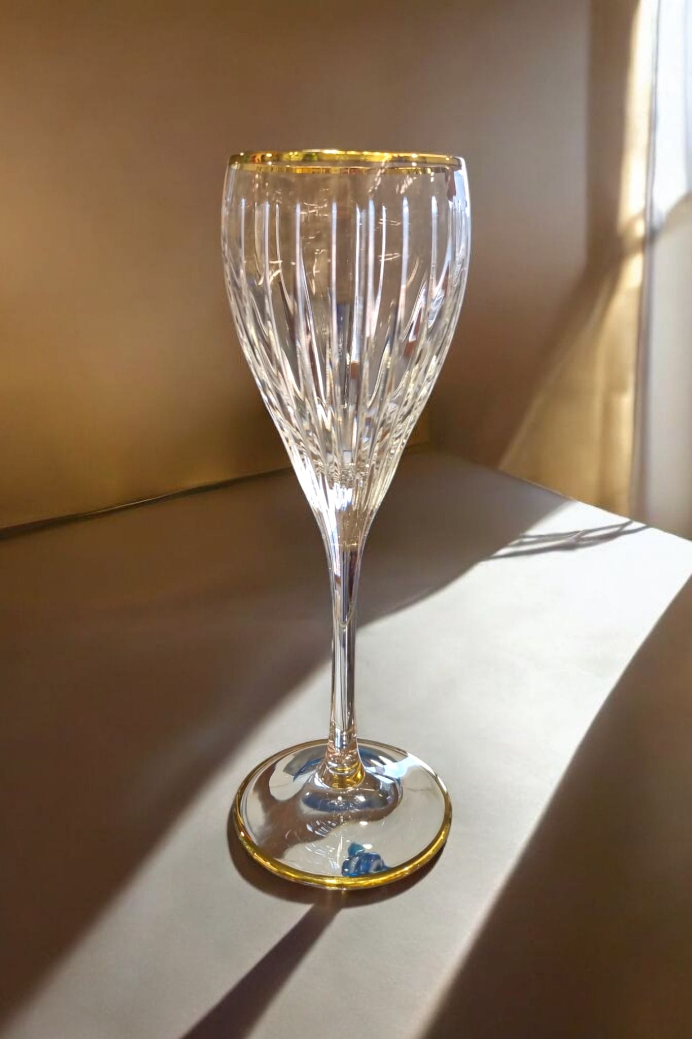 2 Verres à Vin en cristal LINEA DORE