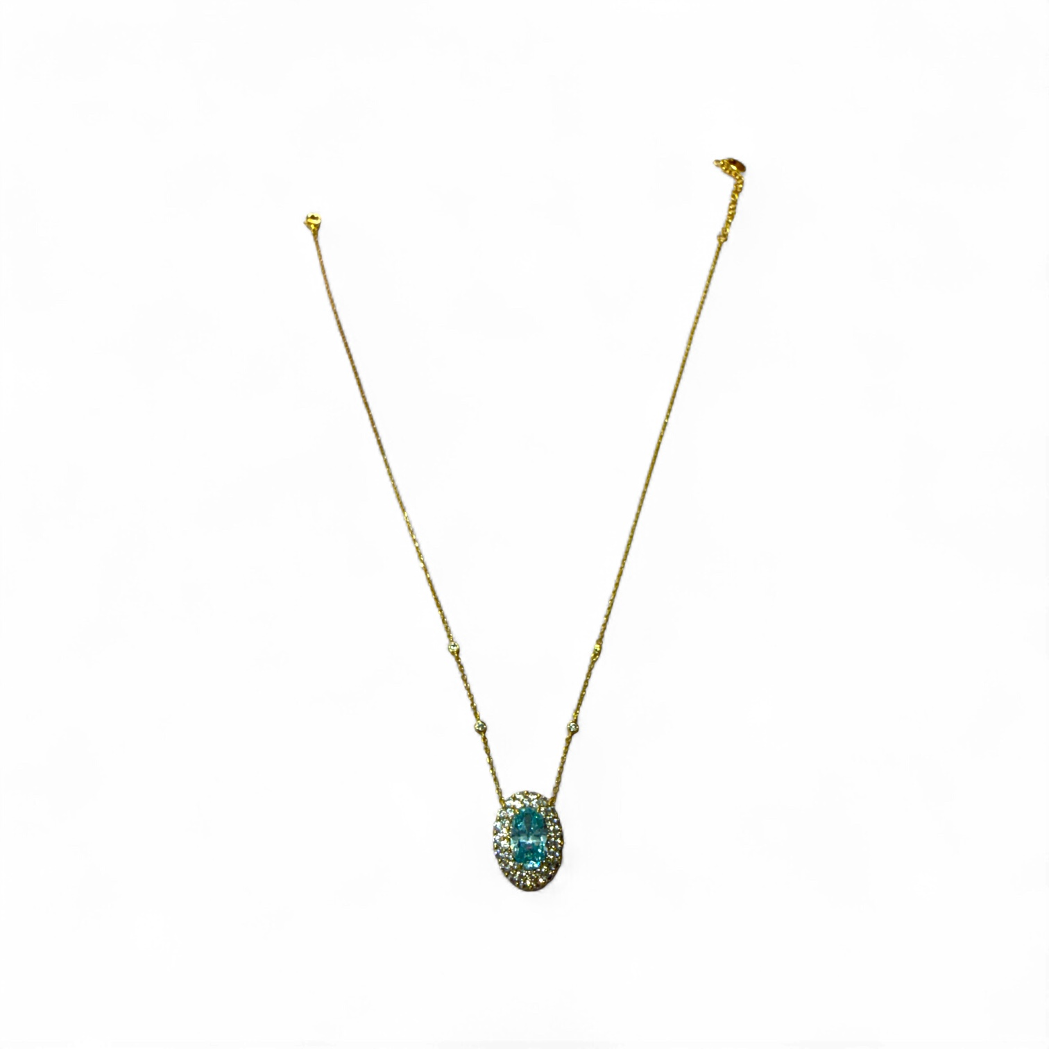 Collier en Argent 925, Plaqué Or et zirconium