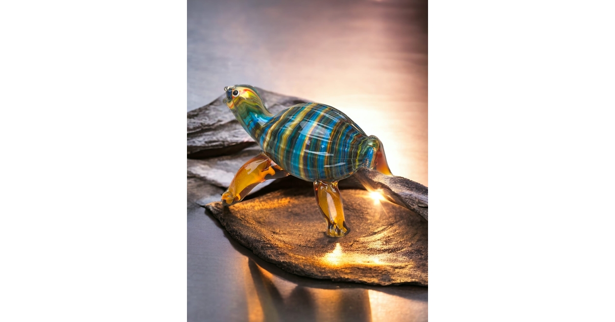 Bougeoir En Verre En Forme De Tortue – Statuette Décorative Transparente, Fabrication France