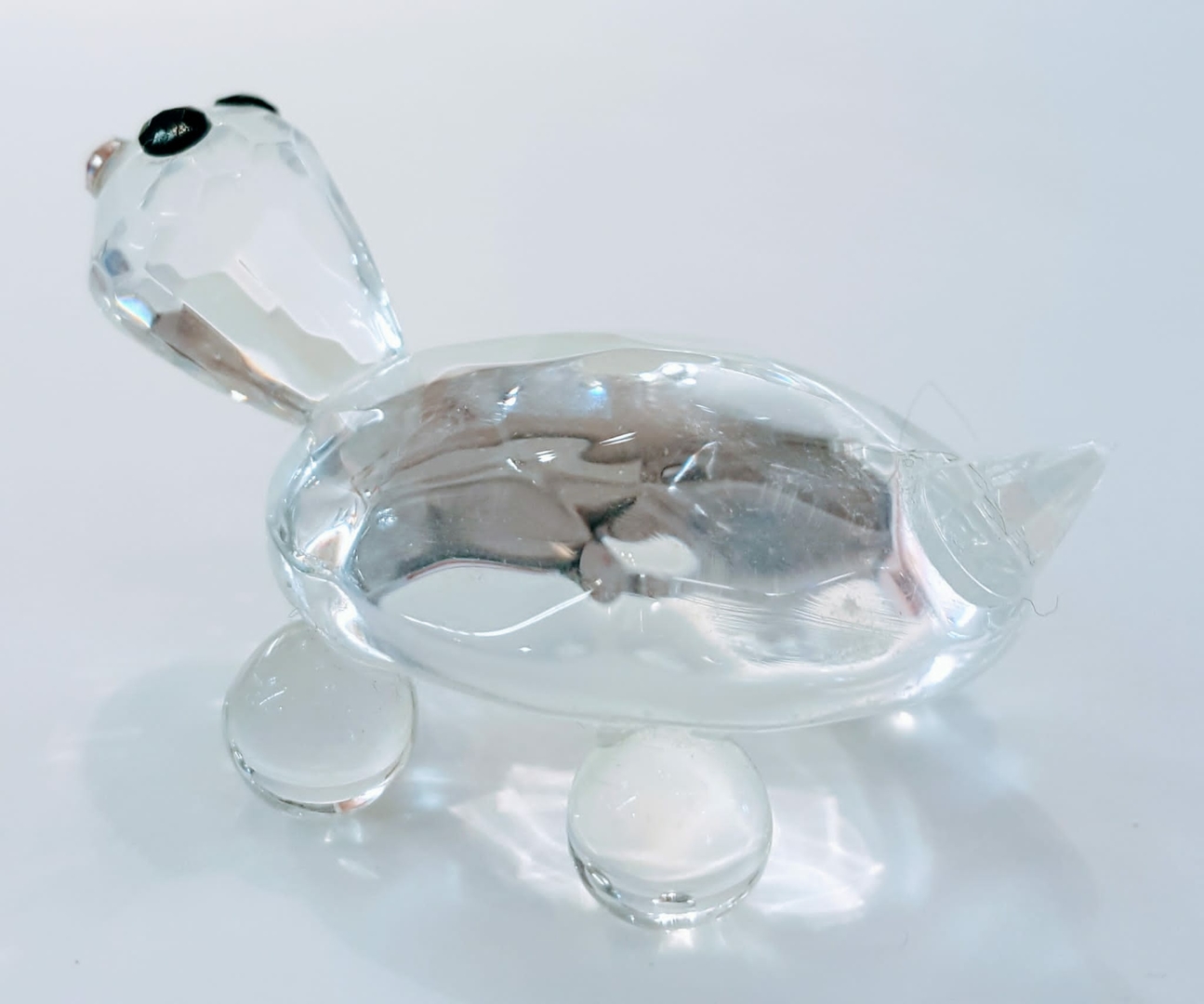 Figurine tortue en cristal miniature de 8,4 cm - Décoration Feng Shui chinoise