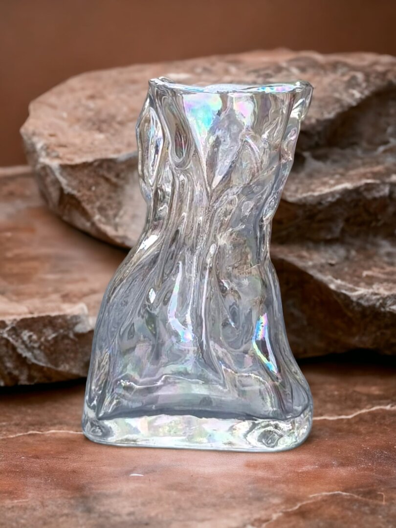 Broche Fleur En Alliage Doré Avec Cristaux - Style Cristal Aurore Boréale - Occasion Bon état