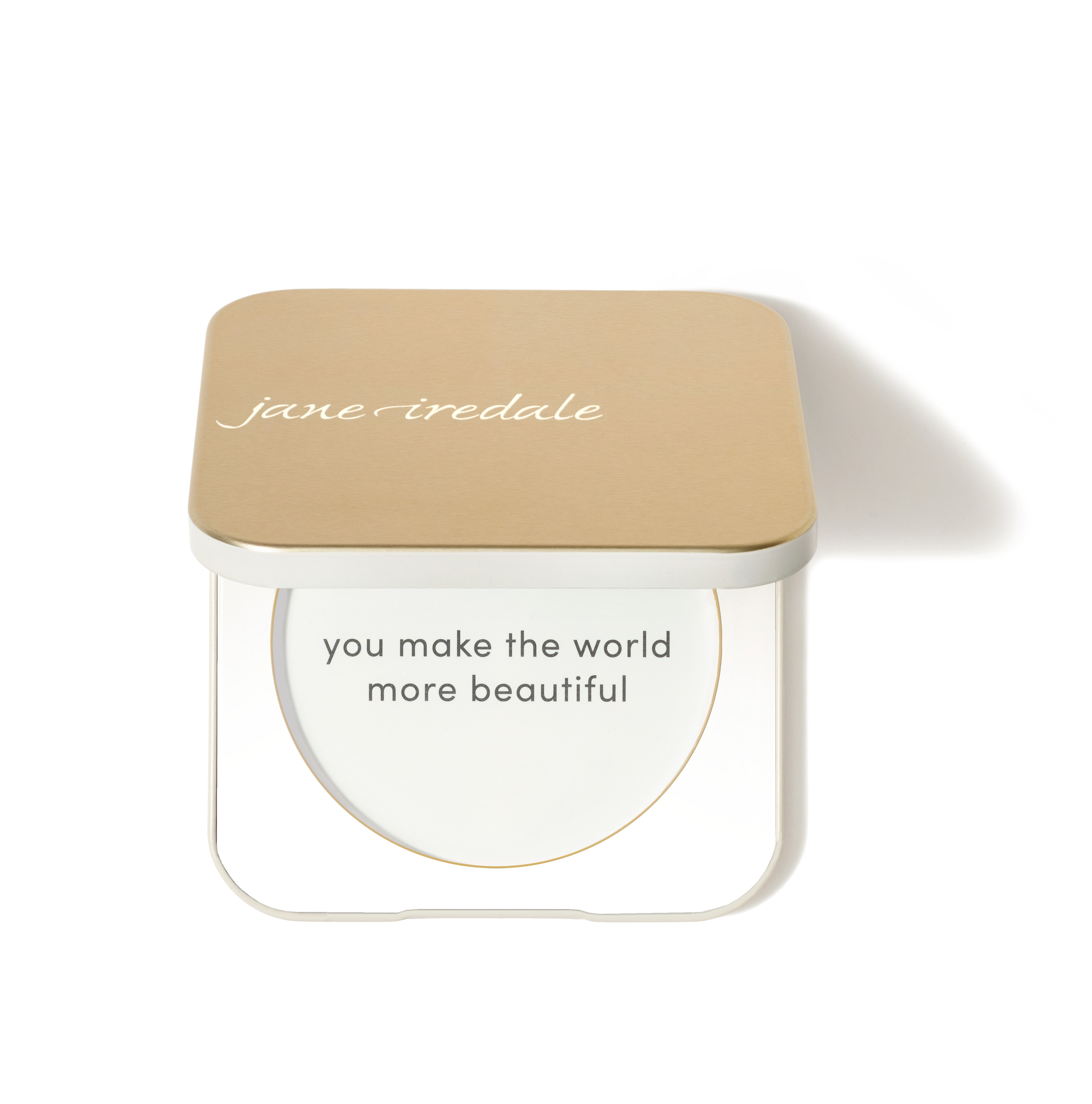 jane iredale poudrier rechargeable gold ouvert de face