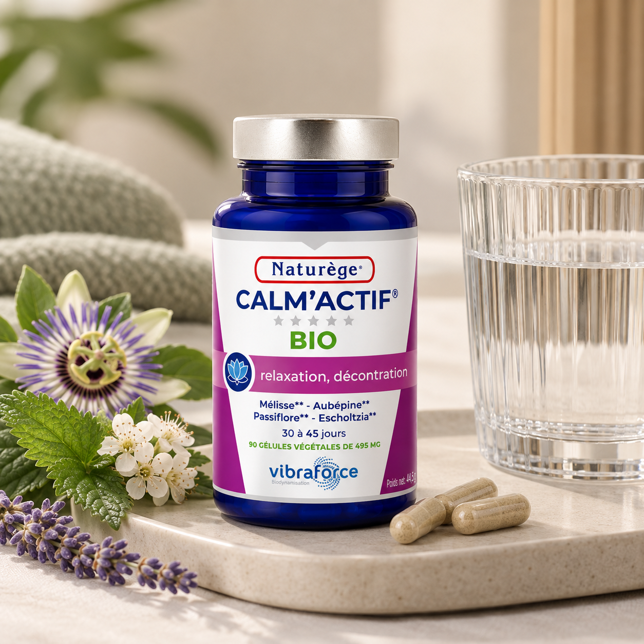 Naturège CALMACTIF BIO – plantes et actifs végétaux