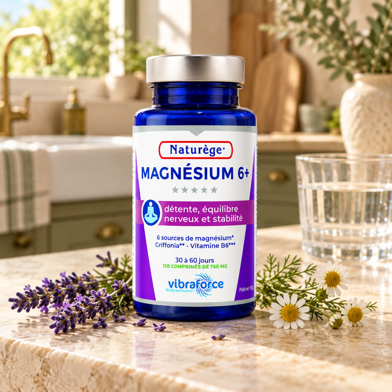 Magnésium Naturège dans une cuisine méditerranéenne