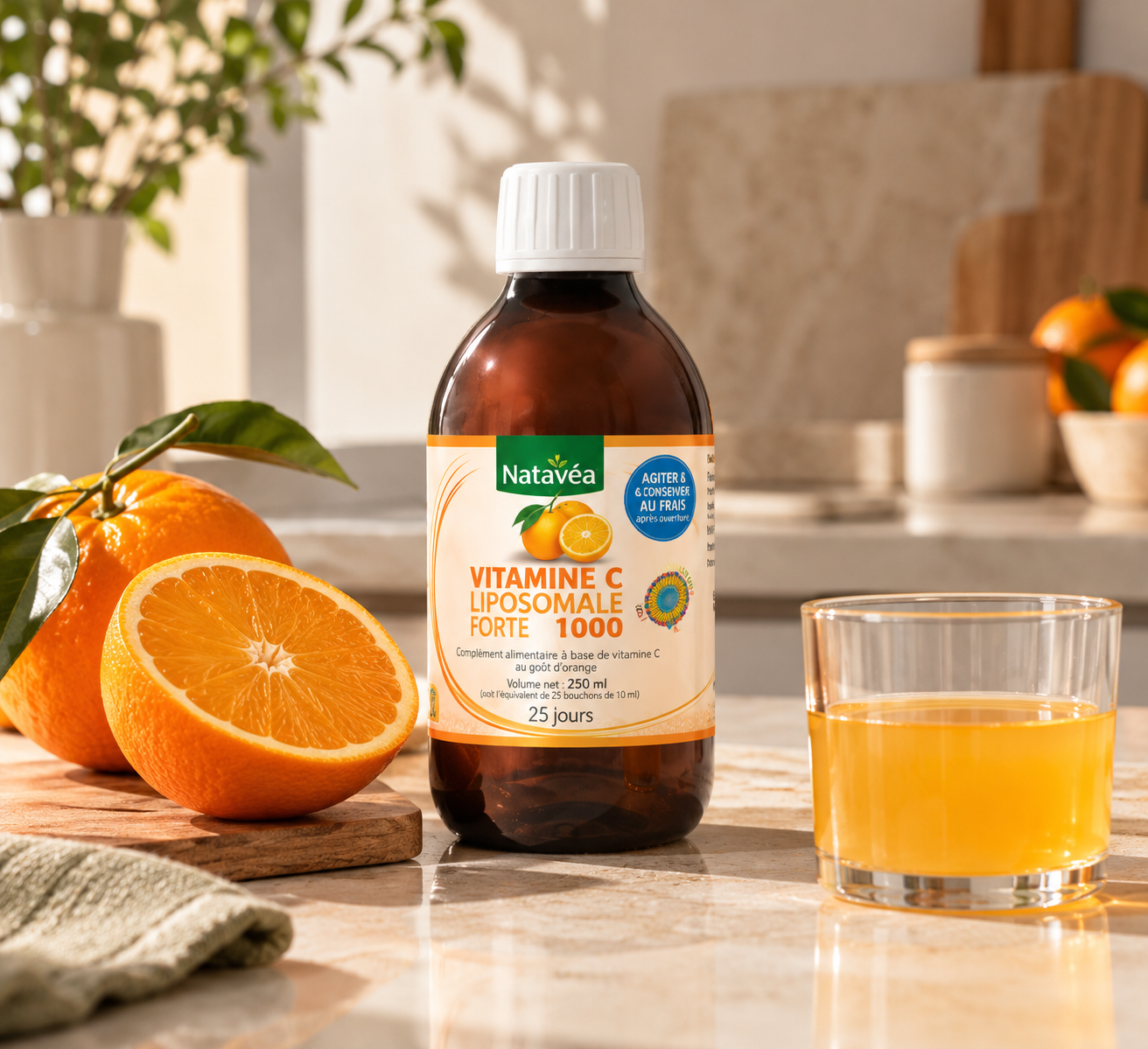 Vitamine C liposomale aux oranges