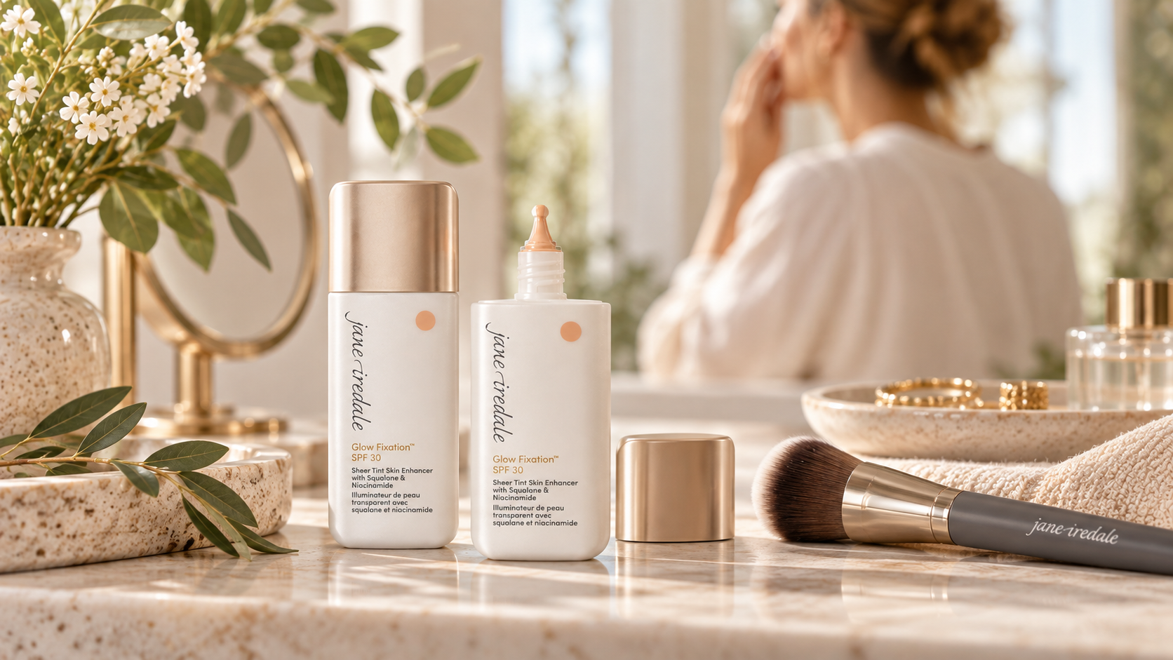 Glow Fixation SPF 30 jane iredale – perfecteur de teint et protection solaire minérale
