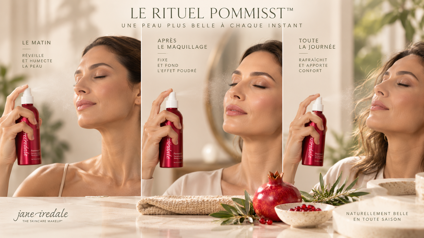 Rituel jane iredale POMMISST du matin au soir