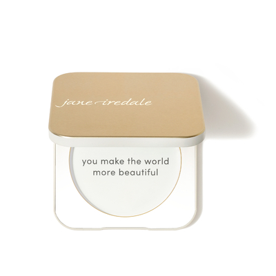 jane iredale poudrier rechargeable gold ouvert de face