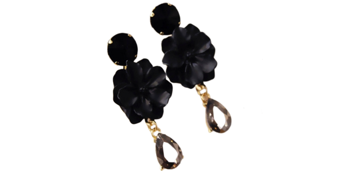 Boucles D'oreilles Femme Fleurs Creuses En Cristal - Modèle Ancien Et élégant - XANAYXWJ