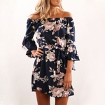 Femmes-Robe-Fleur-Mode