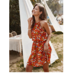 robe-a-fleurs-rouge-courte