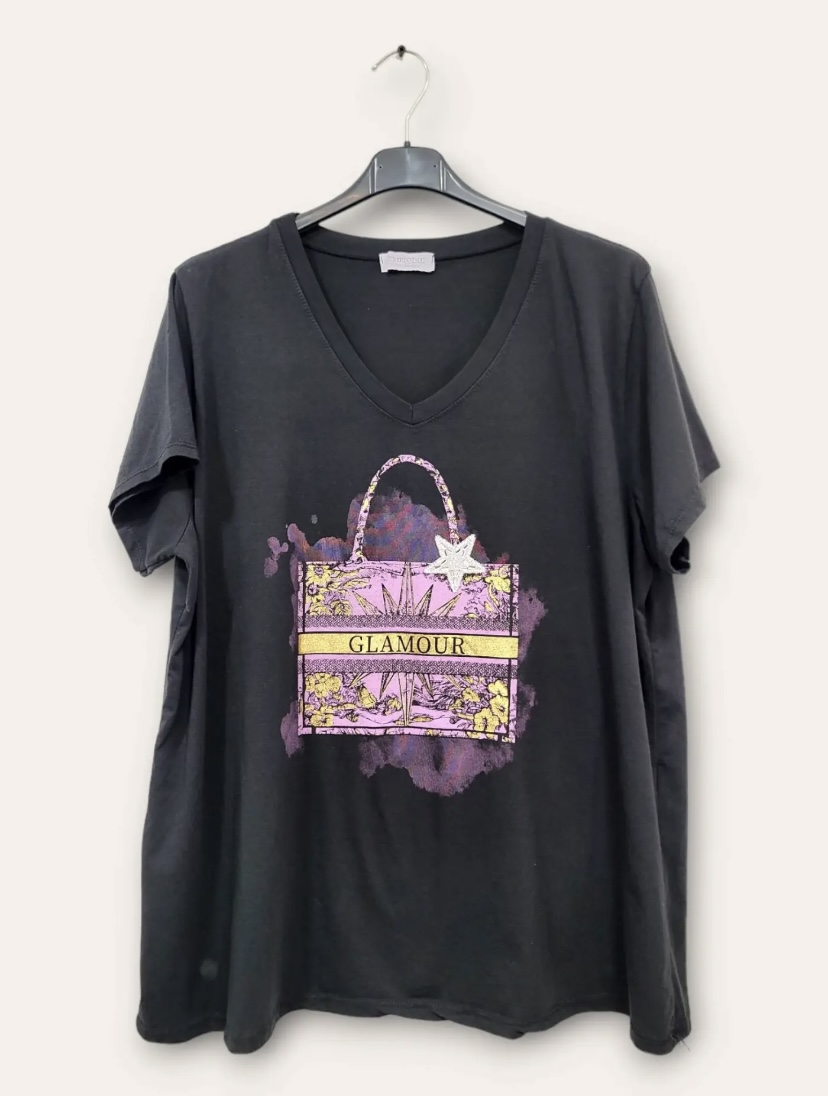 t-shirt-oversize-sac-noir-et-fushia