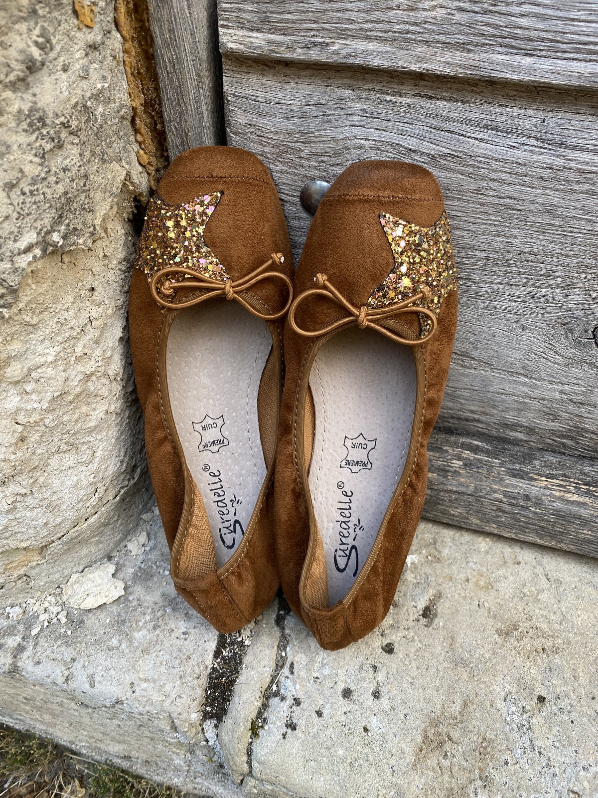BALLERINES AVEC ETOILE CAMEL 6