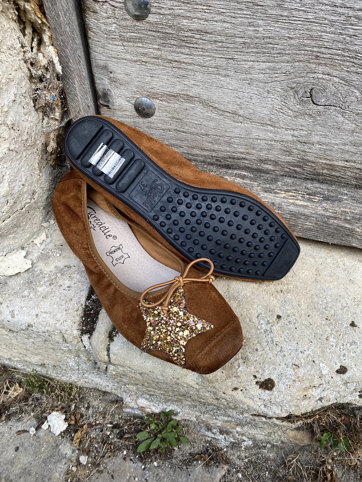 BALLERINES AVEC ETOILE CAMEL 7